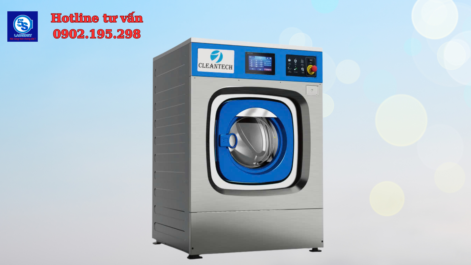 máy giặt sấy công nghiệp cleantech